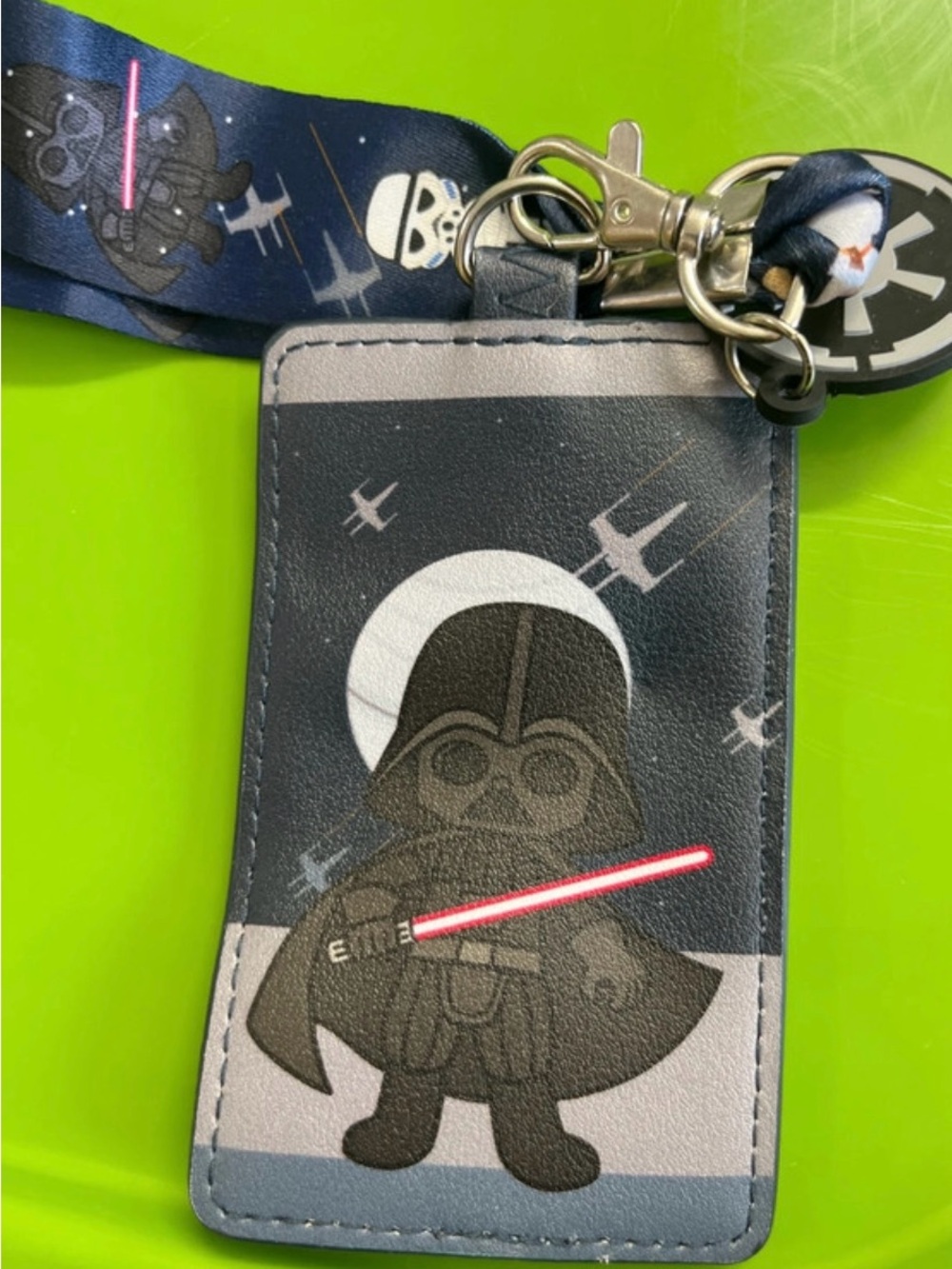 Kids Star Warrior Lanyard ID Holder - Black